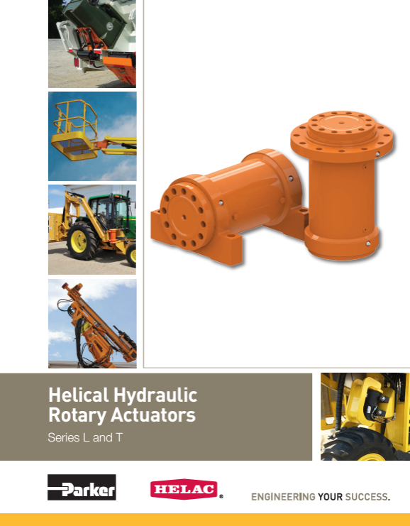 Parker Helical Hydraulic Rotary Actuators Catalog Cover